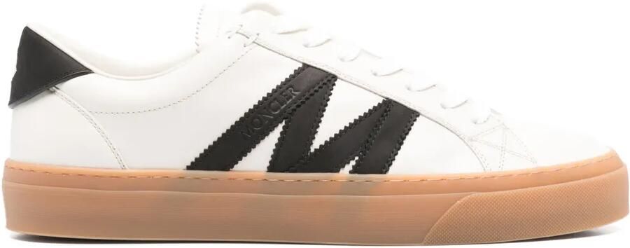 Moncler Monaco2 leren sneakers Wit