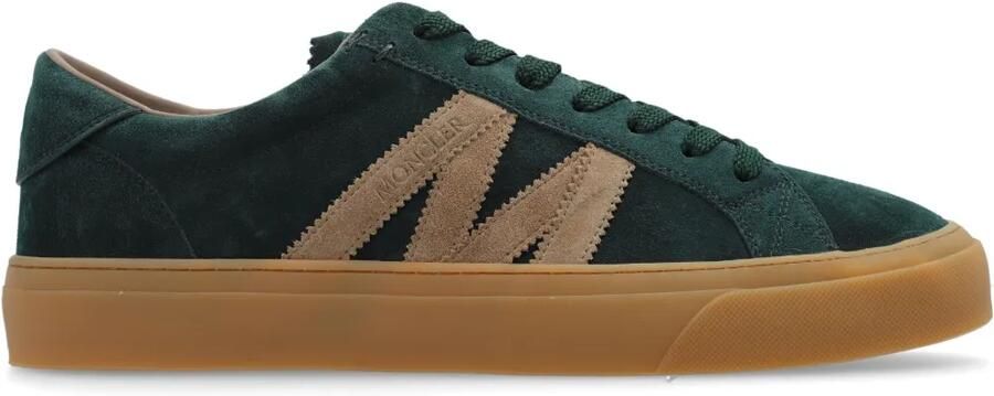 Moncler Monaco2 suède sneakers Groen