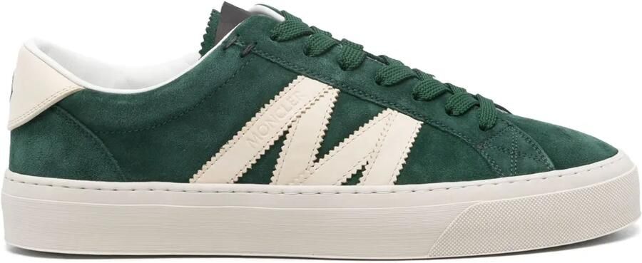 Moncler Monaco2 suède sneakers Groen