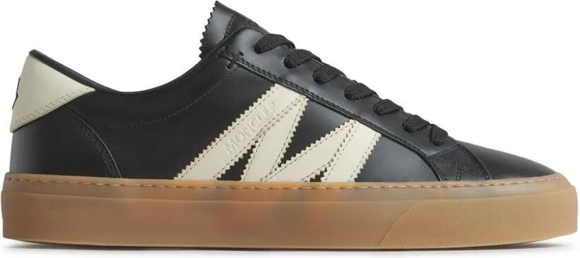Moncler Monaco2 suède sneakers Zwart
