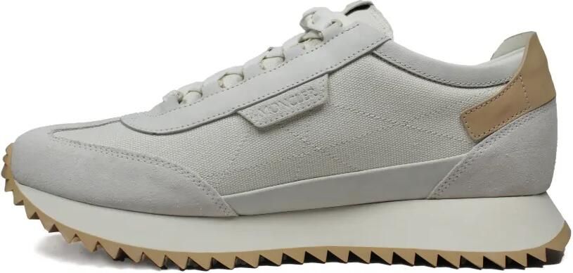 Moncler Pacey 2 leren sneakers met logo Grijs