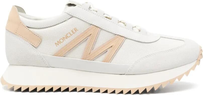 Moncler Pacey2 suède en nubuck sneakers Wit