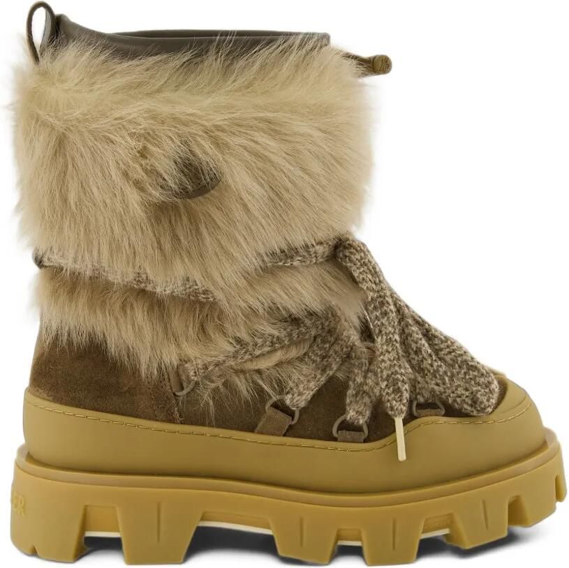Moncler Peak Après shearling & suede boots Bruin
