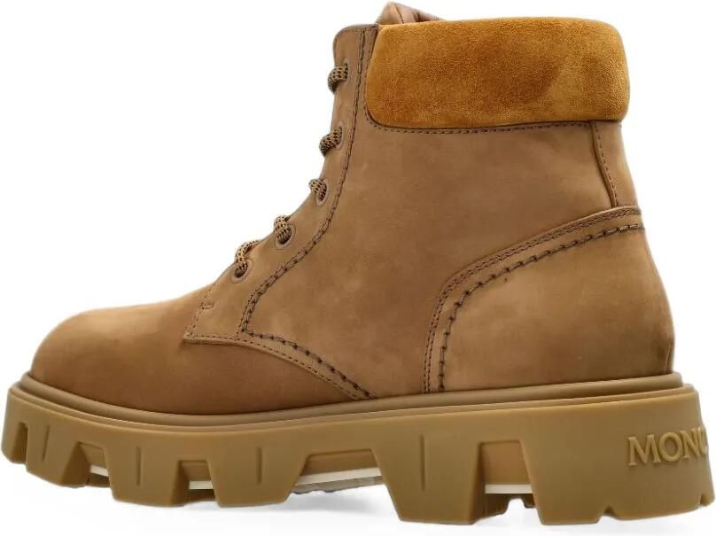Moncler Peak City laarzen met chunky zool en suède vlakken Beige - Foto 2