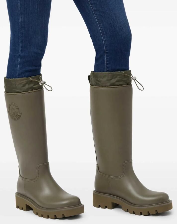 Moncler Regenlaarzen met logo Groen - Foto 2