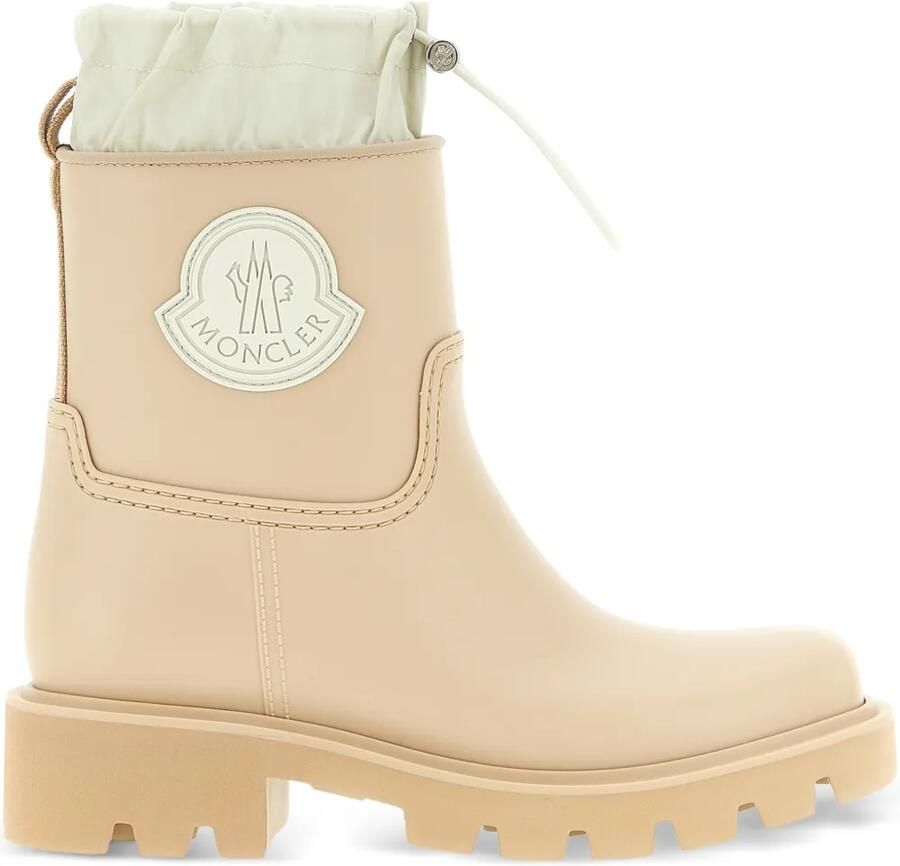 Moncler Regenlaarzen met logopatch Beige