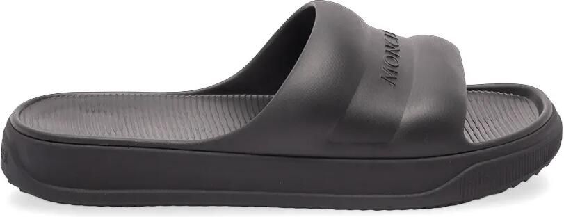 Moncler Slippers met logo-reliëf Zwart