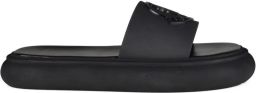 Moncler Slippers met logo Zwart