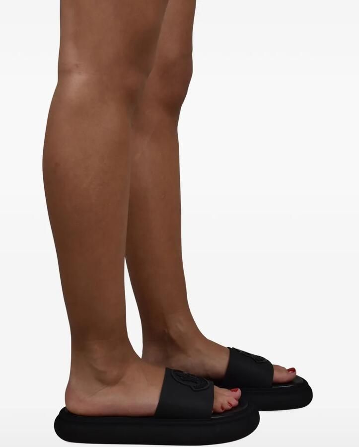 Moncler Slippers met logo Zwart - Foto 2