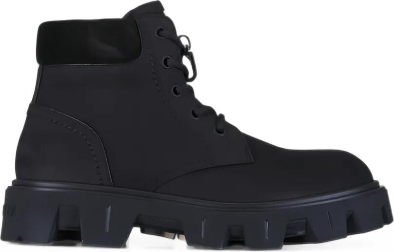 Moncler suede chunky-sole boots Zwart