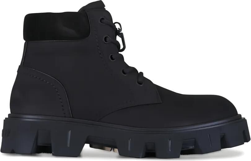 Moncler Suède laarzen met chunky zool Zwart