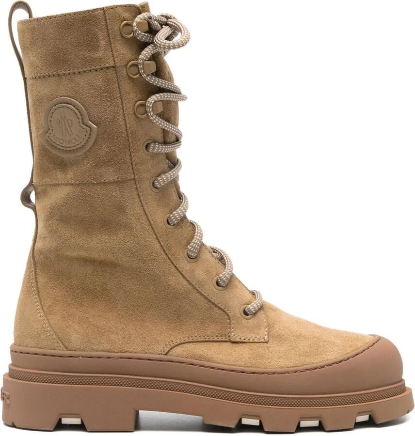 Moncler Suède veterlaarzen Beige