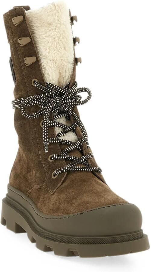 Moncler Vera High suède en lammy veterlaarzen Bruin - Foto 3