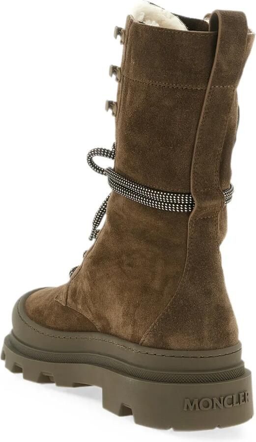Moncler Vera High suède en lammy veterlaarzen Bruin - Foto 2