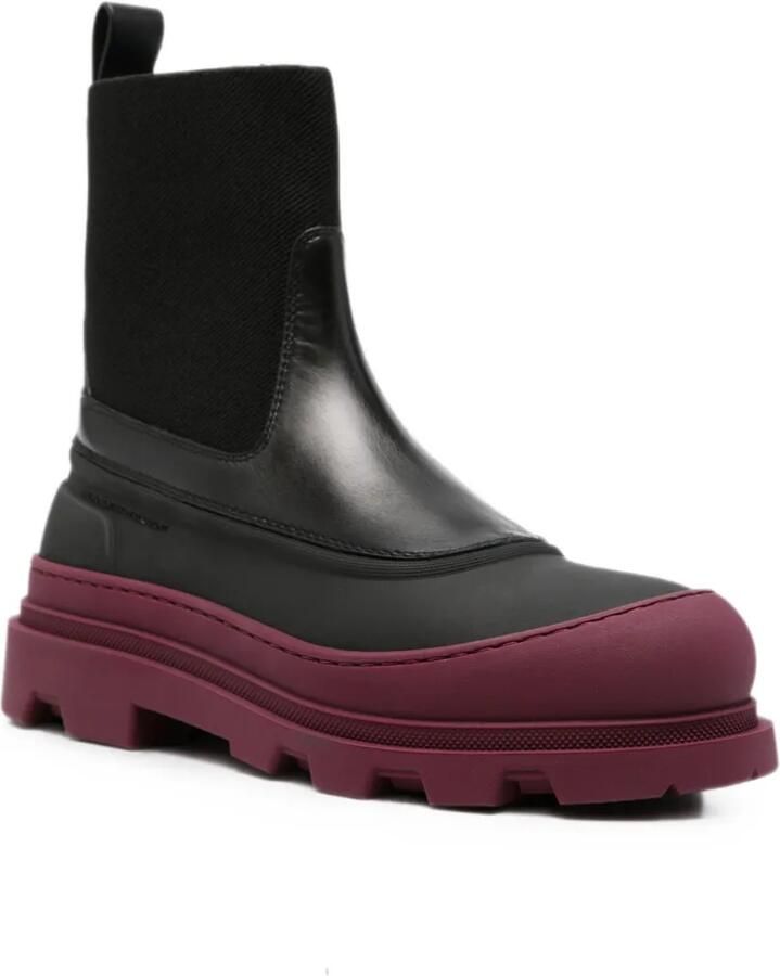 Moncler Vera leren enkellaarzen Zwart