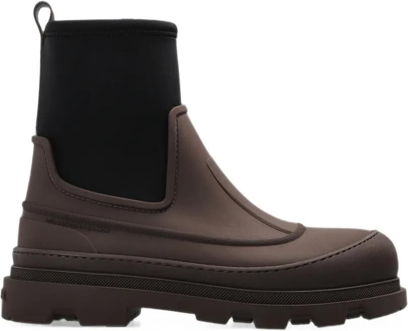 Moncler Vera Pulse Chelsea laarzen met logo-reliëf Bruin
