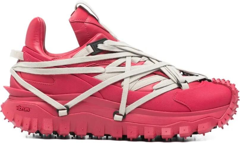 Moncler x Rick Owens Trailgrip Megalace sneakers Roze
