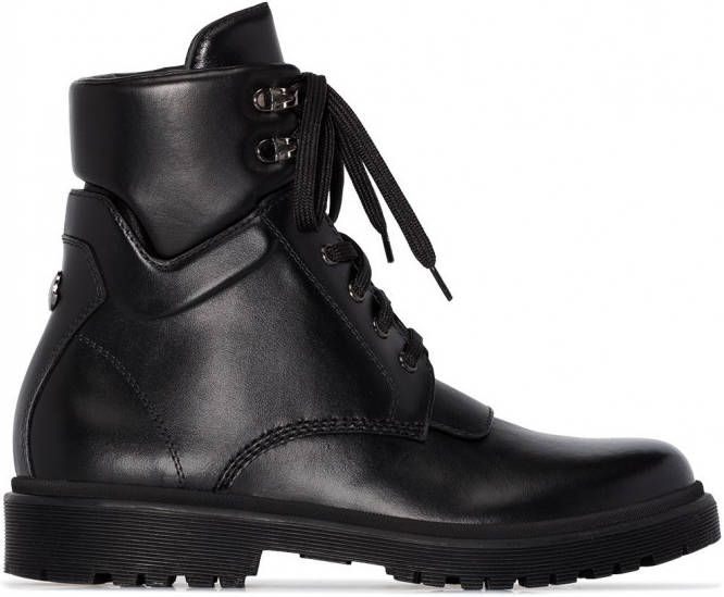Moncler Patty leren enkellaarzen Zwart