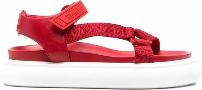 Moncler Sandalen met meerdere bandjes Rood