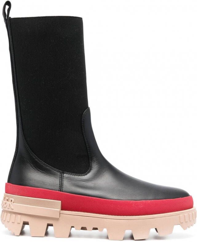Moncler Leren laarzen Zwart