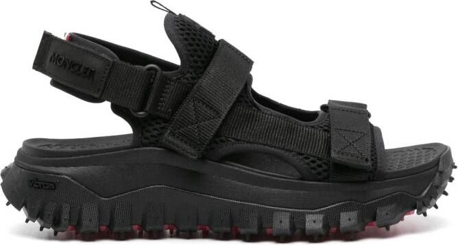 Moncler Vela sandalen met logopatch Zwart