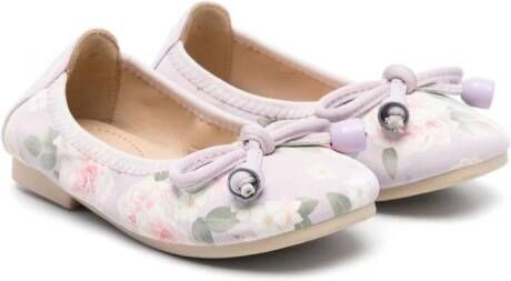 Monnalisa Ballerina's met bloe print Paars