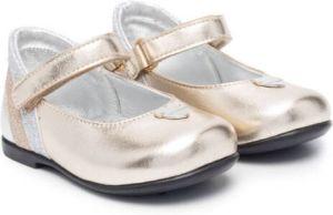 Monnalisa Ballerina's met metallic-effect Goud