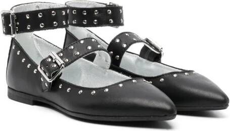 Monnalisa Ballerina's met studs Zwart