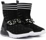 Monnalisa Soksneakers met kettingdetail Zwart - Thumbnail 1