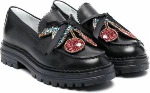 Monnalisa loafers met glitter Zwart