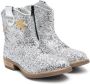 Monnalisa Cow laarzen met glitter Zilver - Thumbnail 1