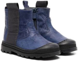Monnalisa Enkellaarzen met colourblocking Blauw