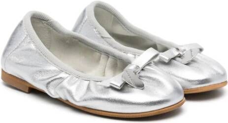 Monnalisa Leren ballerina's Zilver