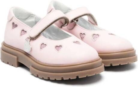 Monnalisa Mary Jane schoenen met hart patroon Roze