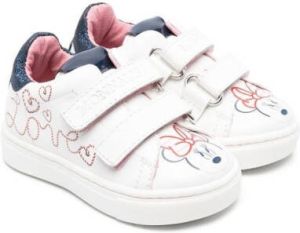 Monnalisa Minnie Mouse sneakers met klittenband Wit
