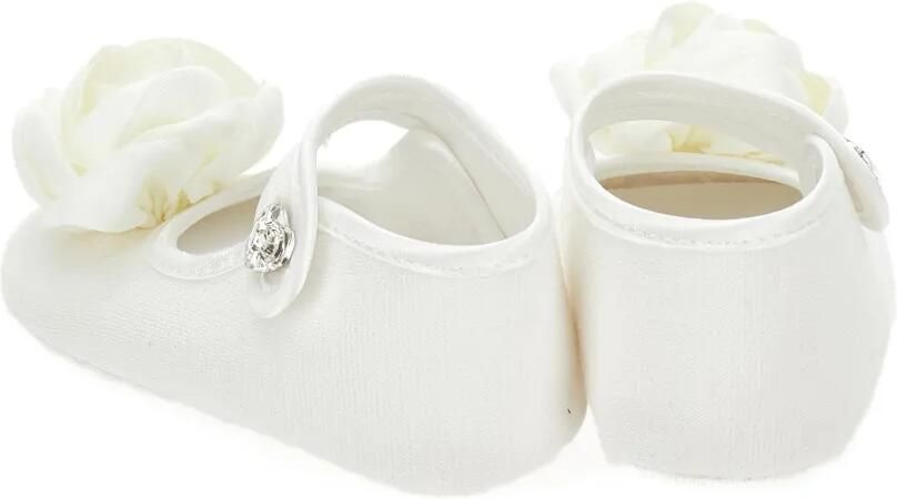 Monnalisa Babylaarzen verfraaid met bloe Wit - Foto 3