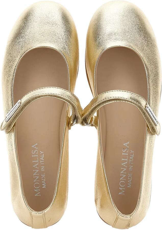 Monnalisa Ballerina's met bandje Goud - Foto 2