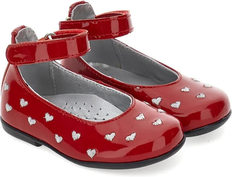 Monnalisa Ballerina's met hart-patroon Rood