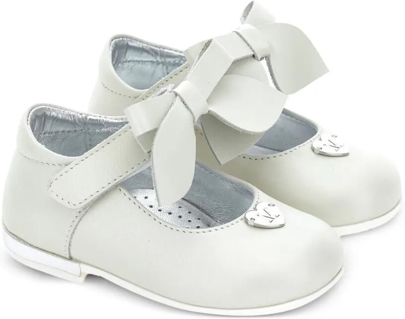 Monnalisa Ballerina's met hartplakkaat en strikdetail Beige