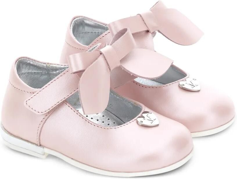 Monnalisa Ballerina's met hartplakkaat en strikdetail Roze - Foto 4
