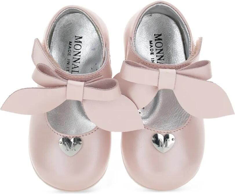 Monnalisa Ballerina's met hartplakkaat en strikdetail Roze - Foto 3