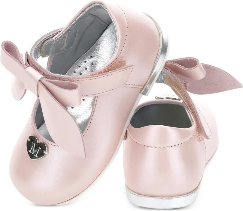 Monnalisa Ballerina's met hartplakkaat en strikdetail Roze - Foto 2