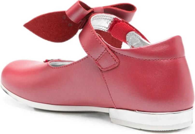 Monnalisa Ballerina's met klittenband en strikdetail Rood