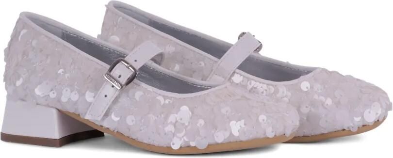 Monnalisa Ballerina's met pailletten Wit