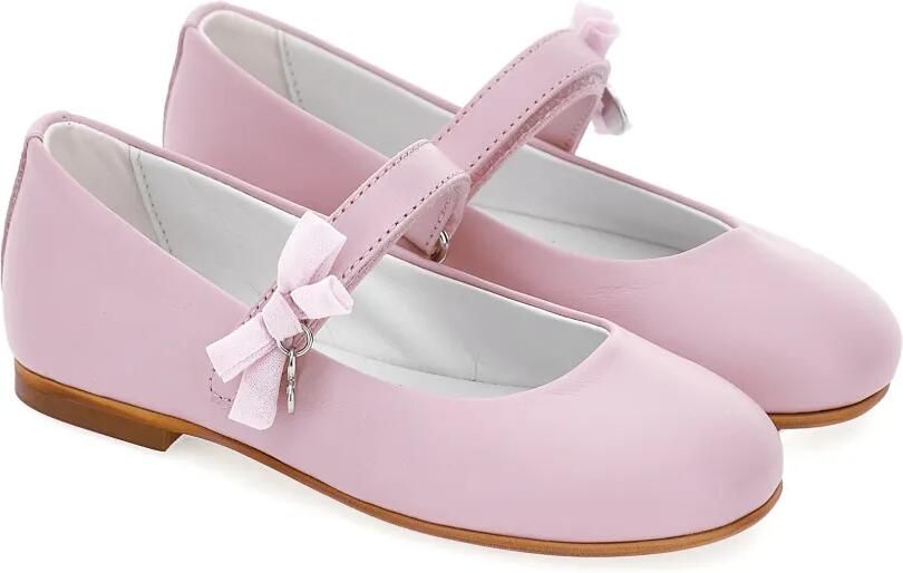 Monnalisa Ballerina's met strik en hartbedel Roze