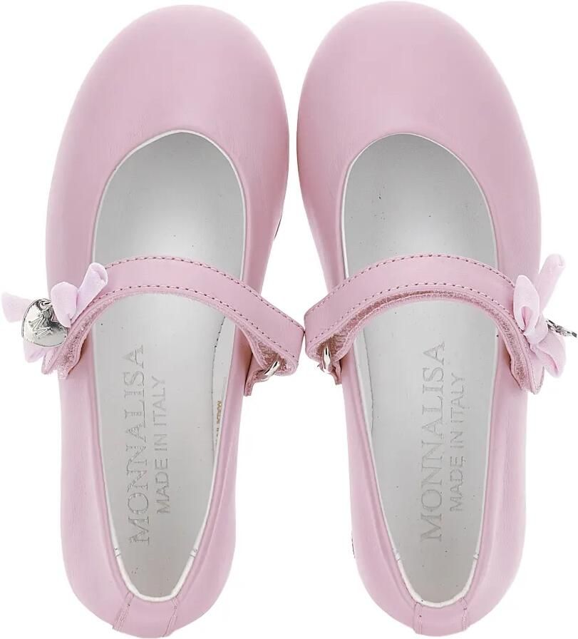 Monnalisa Ballerina's met strik en hartbedel Roze - Foto 2