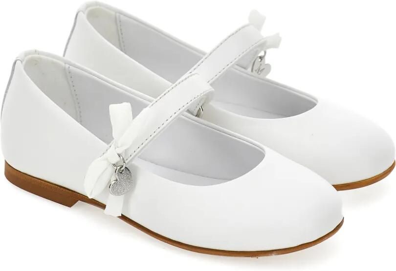 Monnalisa Ballerina's met strikbedel Wit