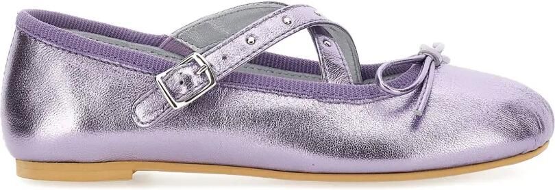 Monnalisa Ballerina's met strikdetail en metallic effect Paars