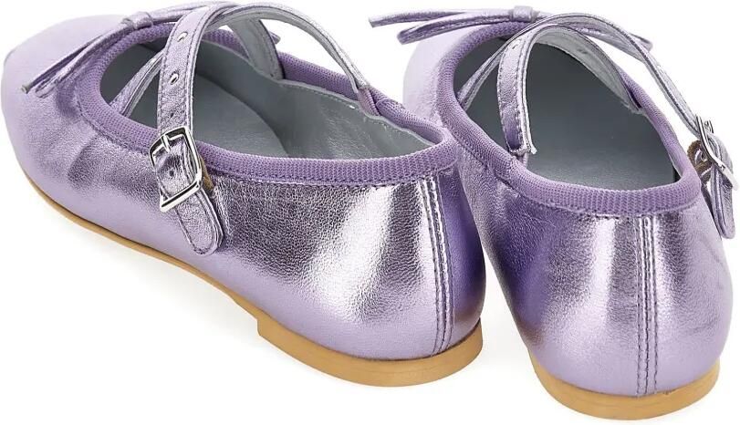 Monnalisa Ballerina's met strikdetail en metallic effect Paars - Foto 3