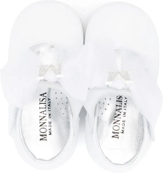 Monnalisa Ballerina's met strikdetail Wit